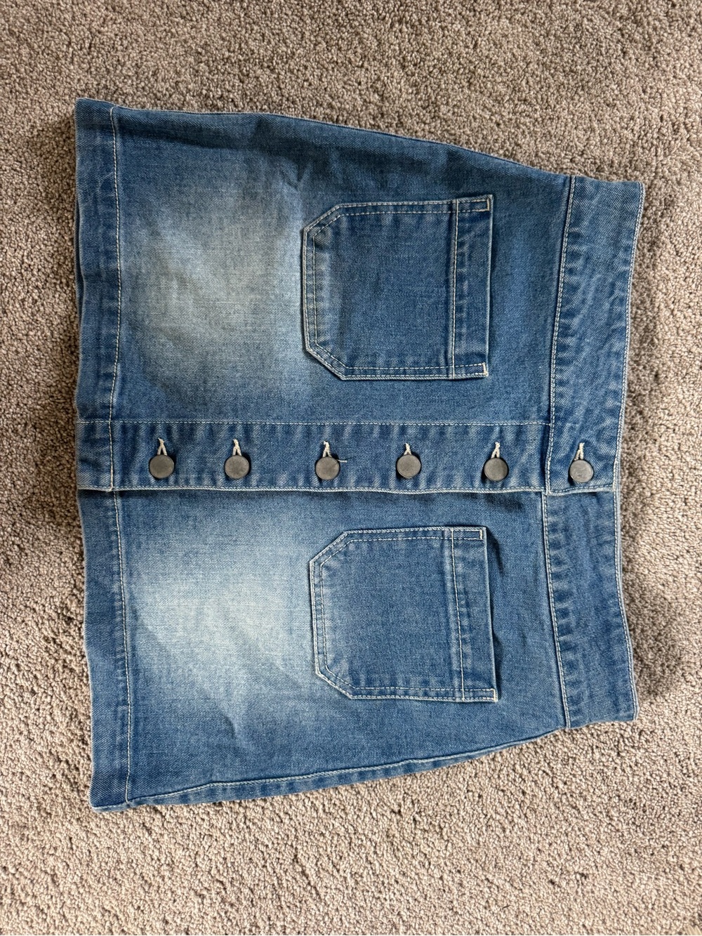 Light Blue Denim Mini Skirt